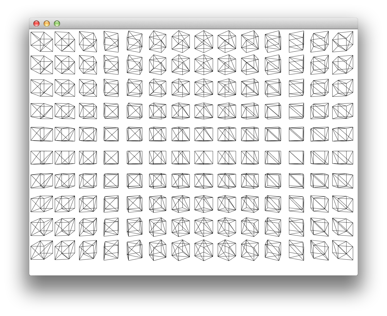 Cubes with one axis of rotation