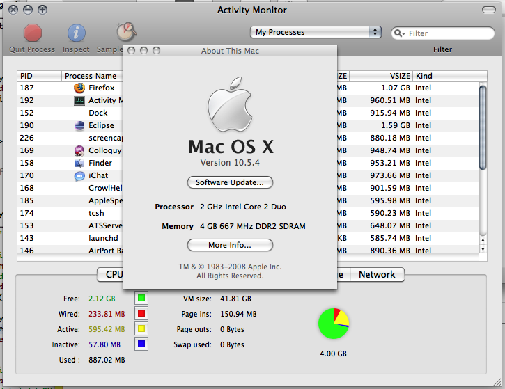 Activity Monitor screen shot